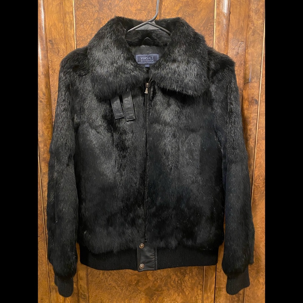 AUTHENTIC VINTAGE VERSACE FUR JACKET